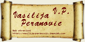Vasilija Peranović vizit kartica